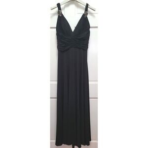 JS Boutique Women's Sleeveless‎ Cocktail Evening Maxi Dress - Black - Size US 10